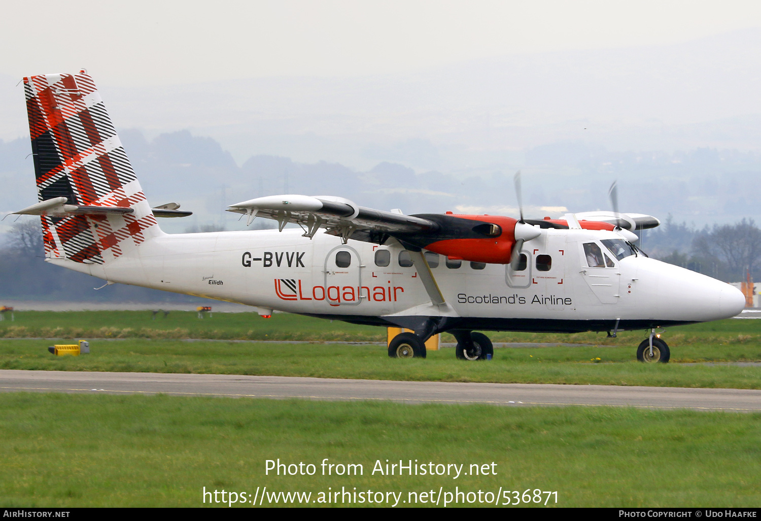 Aircraft Photo of G-BVVK | De Havilland Canada DHC-6-300 Twin Otter | Loganair | AirHistory.net #536871