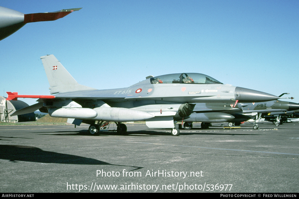 Aircraft Photo of ET-615 | General Dynamics F-16BM Fighting Falcon | Denmark - Air Force | AirHistory.net #536977