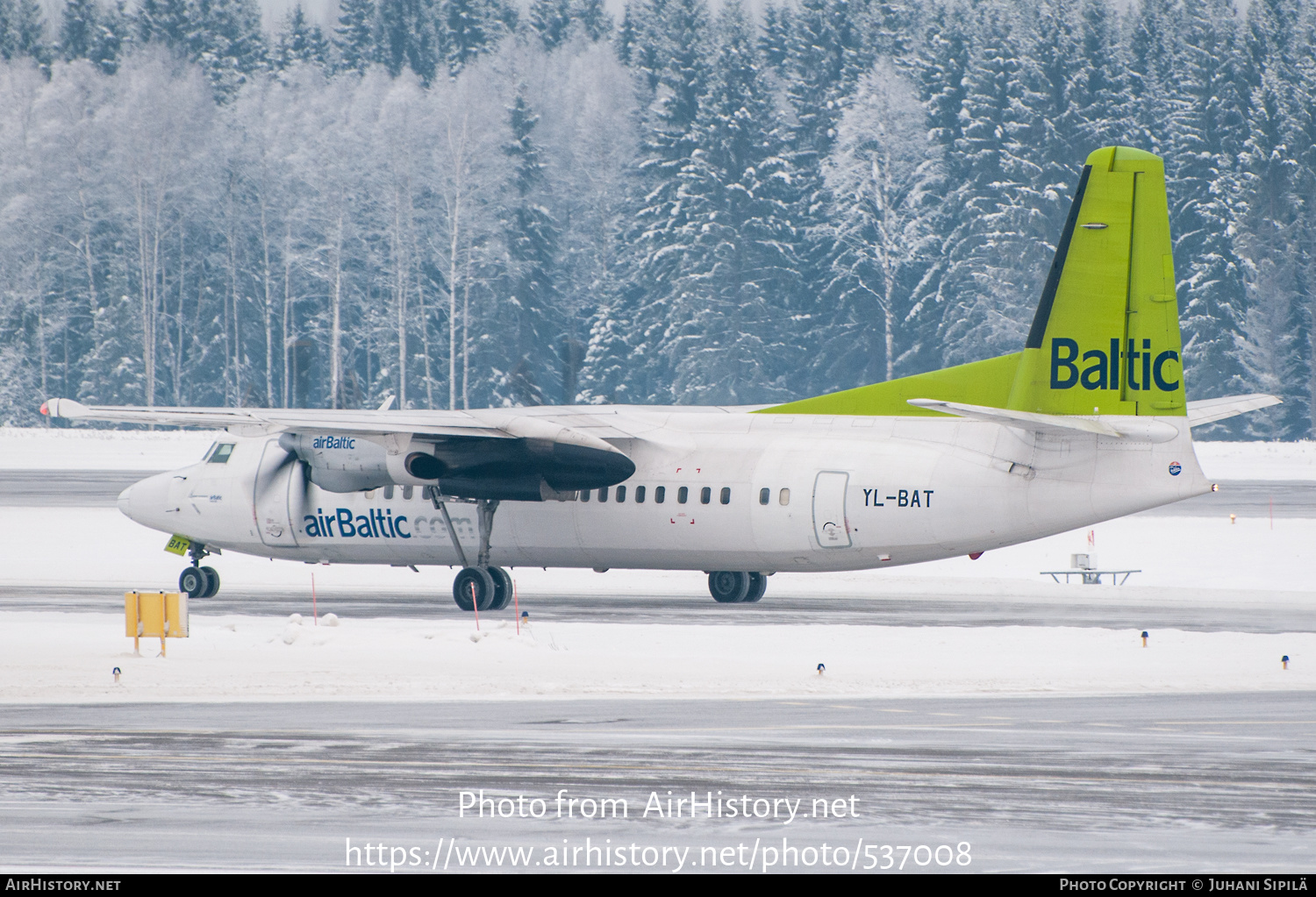 Aircraft Photo of YL-BAT | Fokker 50 | AirBaltic | AirHistory.net #537008