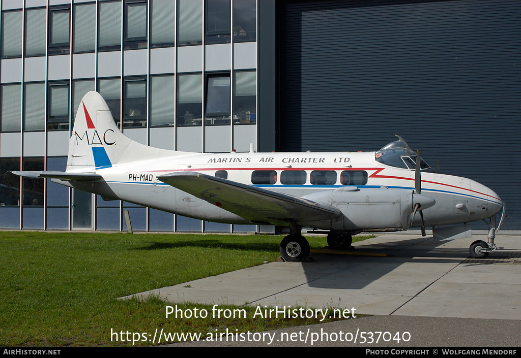 Aircraft Photo of PH-MAD | De Havilland D.H. 104 Sea Devon C20 | Martin's Air Charter - MAC | AirHistory.net #537040