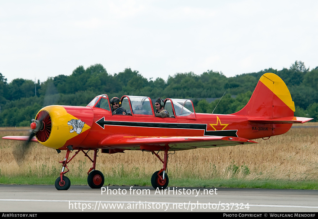 Aircraft Photo of RA-3085K | Yakovlev Yak-52 | AirHistory.net #537324