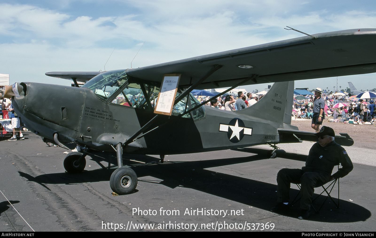 Aircraft Photo of N63393 / 60459 | Stinson OY-1 Sentinel | USA - Marines | AirHistory.net #537369