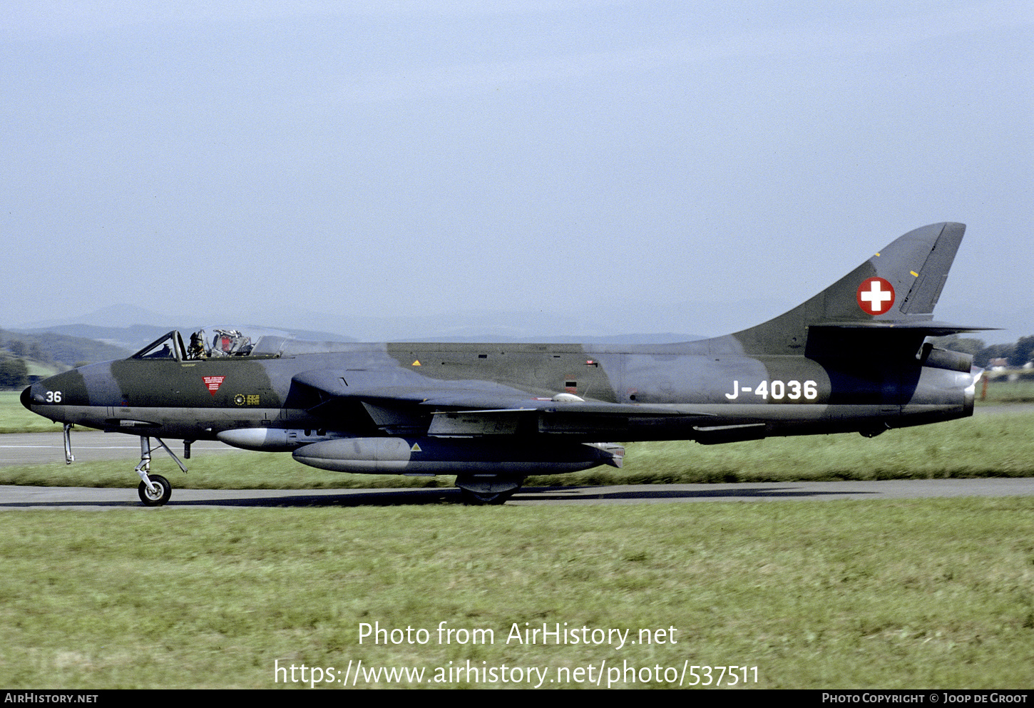 Aircraft Photo of J-4036 | Hawker Hunter F58 | Switzerland - Air Force | AirHistory.net #537511