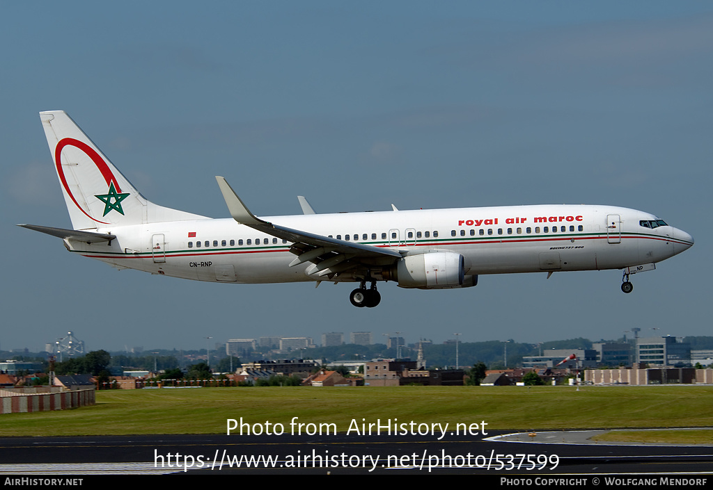 Aircraft Photo of CN-RNP | Boeing 737-8B6 | Royal Air Maroc - RAM | AirHistory.net #537599