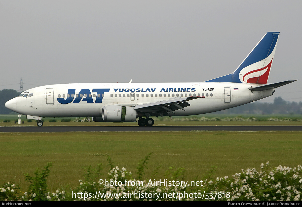 Aircraft Photo of YU-ANK | Boeing 737-3H9 | JAT Yugoslav Airlines - Jugoslovenski Aerotransport | AirHistory.net #537818