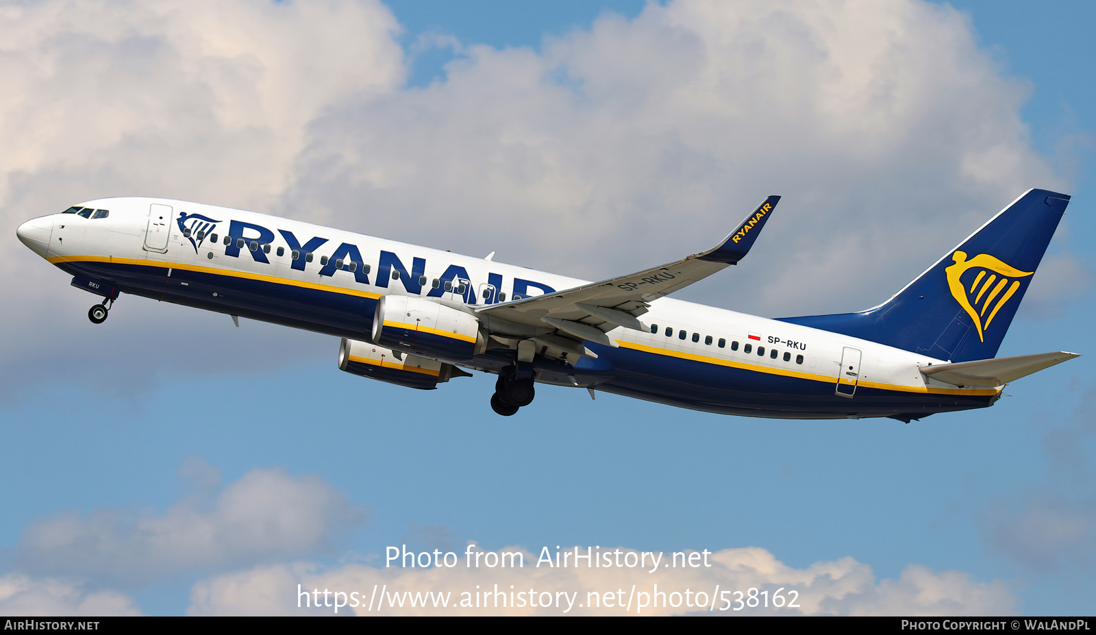 Aircraft Photo of SP-RKU | Boeing 737-800 | Ryanair | AirHistory.net #538162