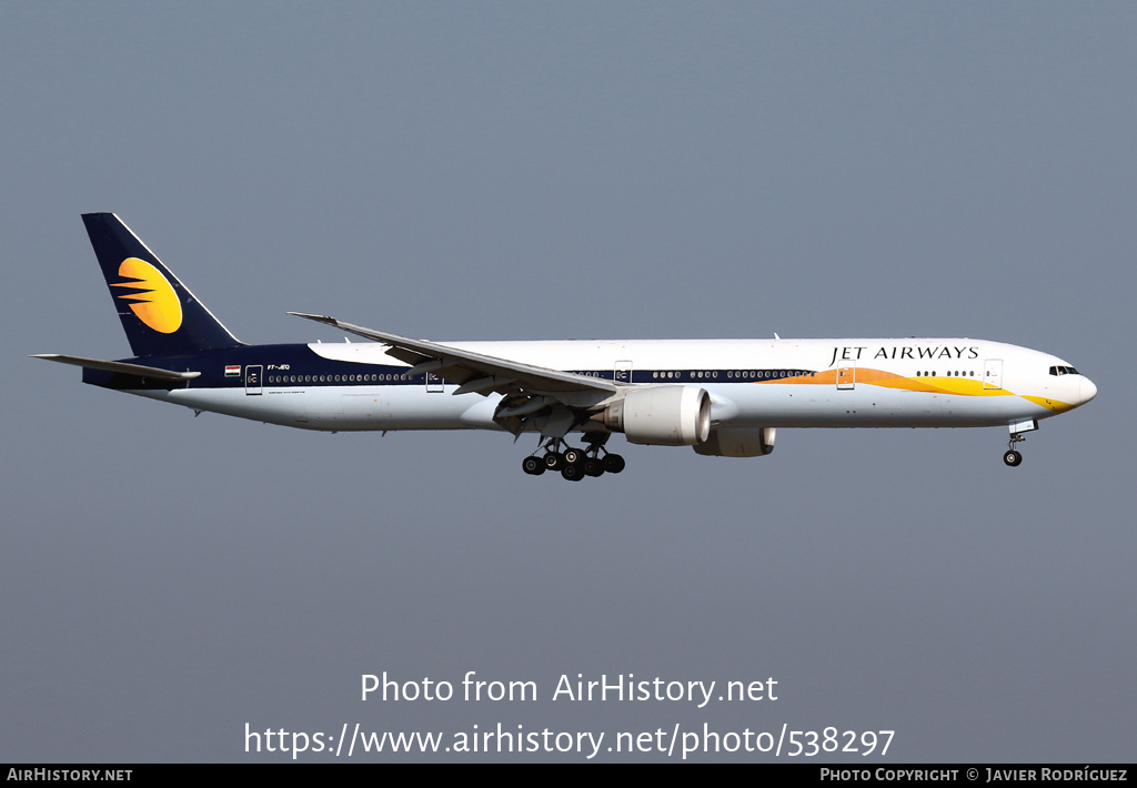 Aircraft Photo of VT-JEQ | Boeing 777-35R/ER | Jet Airways | AirHistory.net #538297