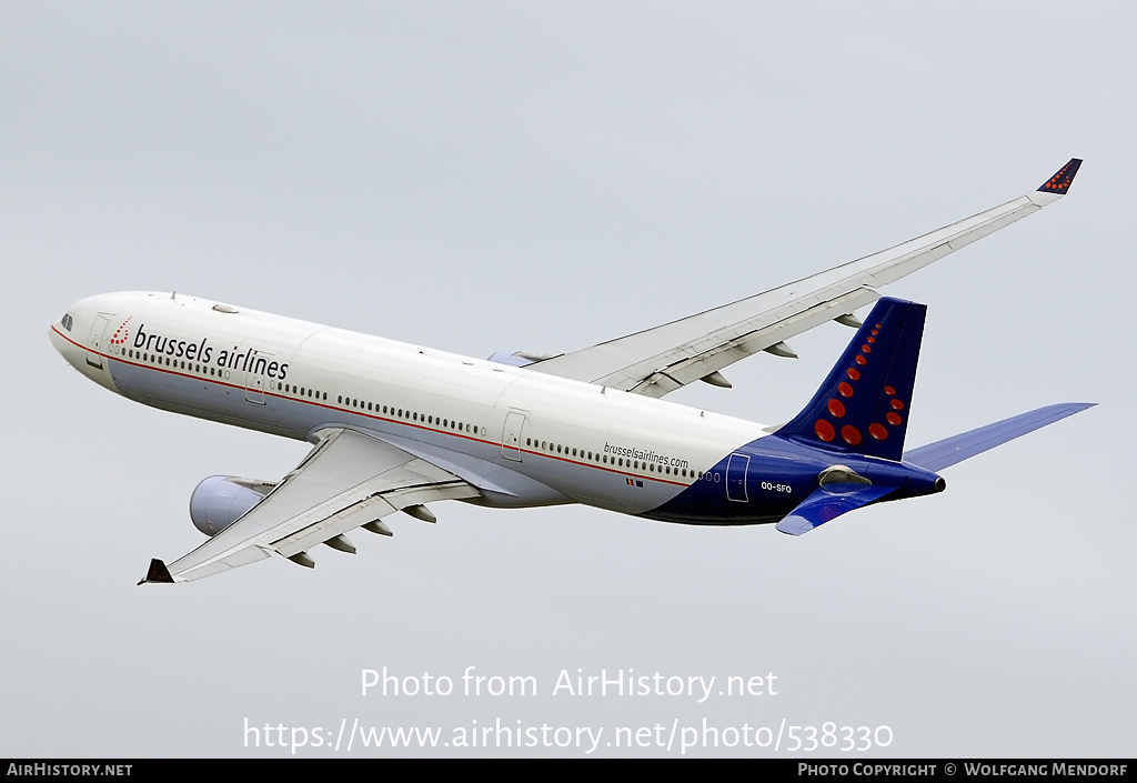 Aircraft Photo of OO-SFO | Airbus A330-301 | Brussels Airlines | AirHistory.net #538330