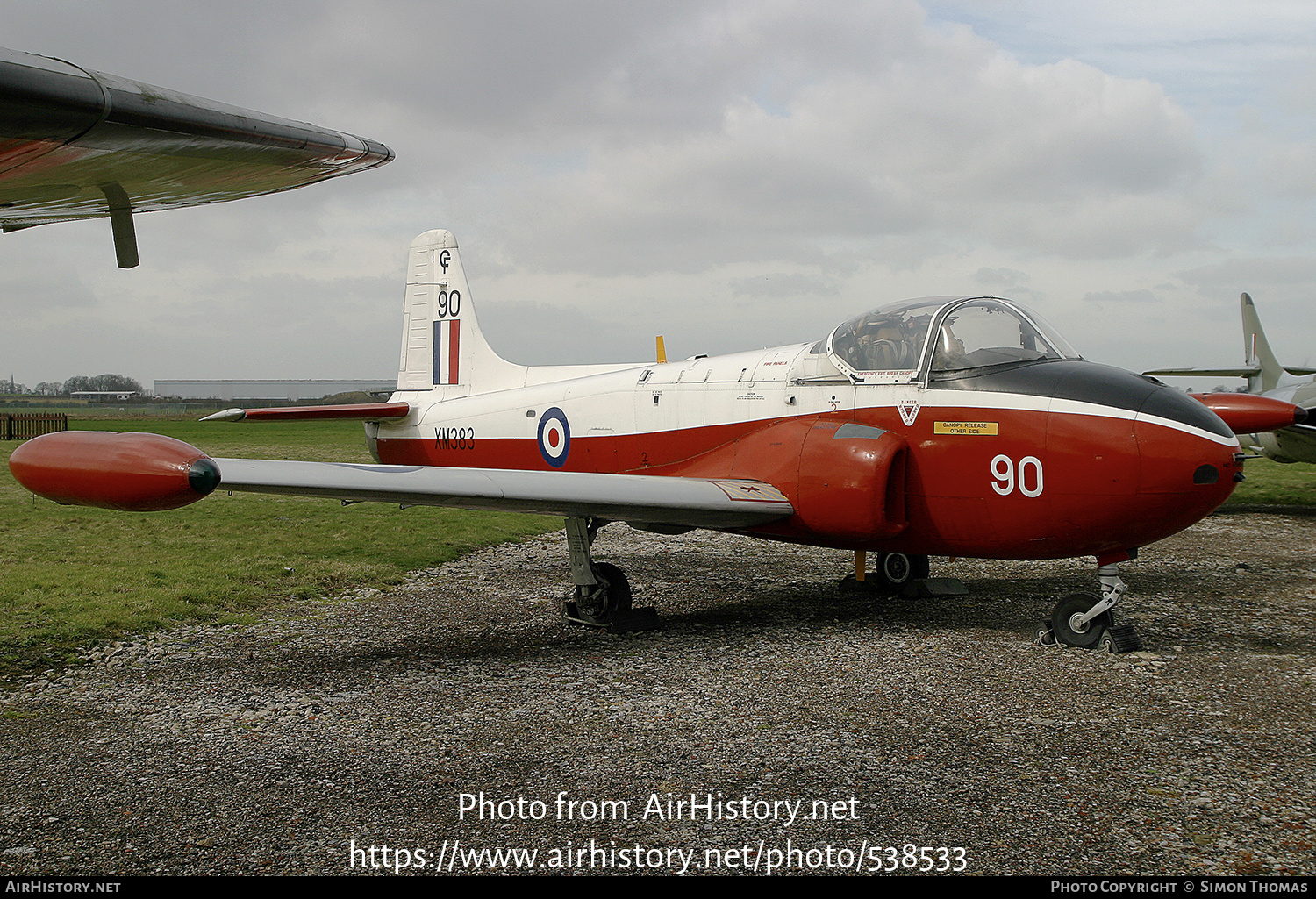 Aircraft Photo of XM383 | Hunting P.84 Jet Provost T3A | UK - Air Force | AirHistory.net #538533