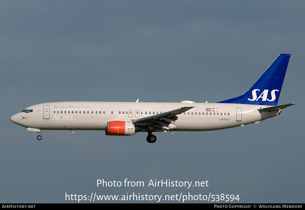 Aircraft Photo of LN-RCX | Boeing 737-883 | Scandinavian Airlines - SAS | AirHistory.net #538594