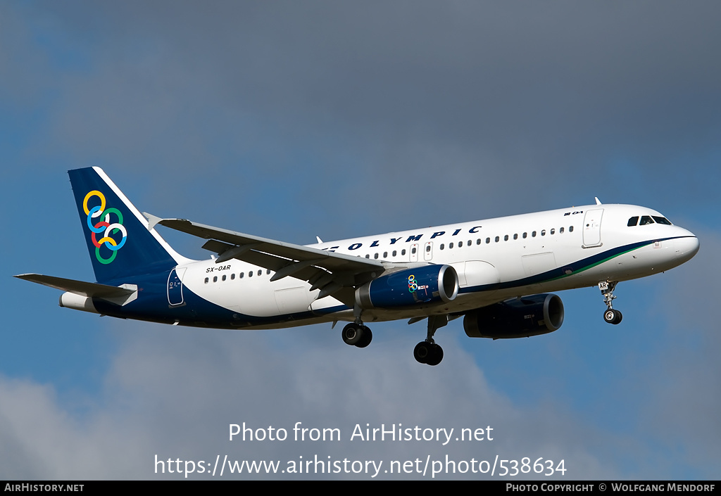 Aircraft Photo of SX-OAR | Airbus A320-232 | Olympic | AirHistory.net #538634