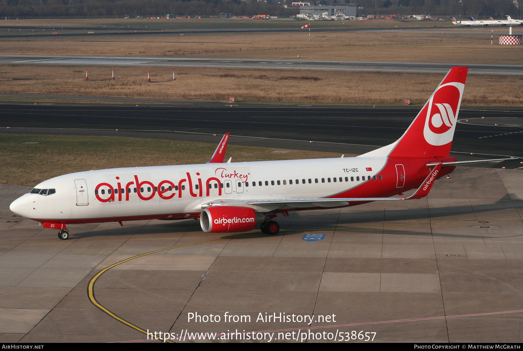 Aircraft Photo of TC-IZC | Boeing 737-86J | Air Berlin Turkey | AirHistory.net #538657