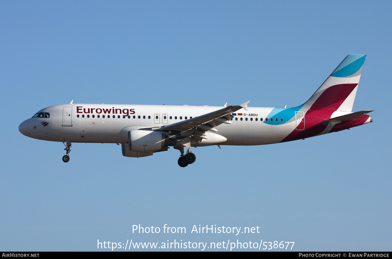 Aircraft Photo of D-ABDU | Airbus A320-214 | Eurowings | AirHistory.net #538677