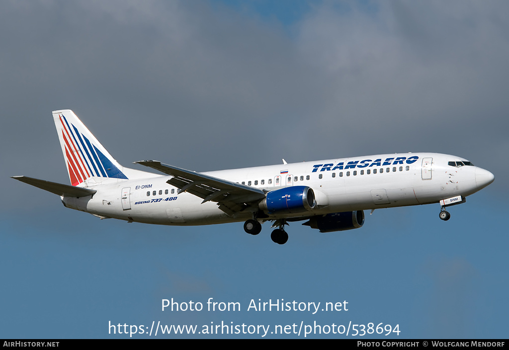 Aircraft Photo of EI-DNM | Boeing 737-4S3 | Transaero Airlines | AirHistory.net #538694