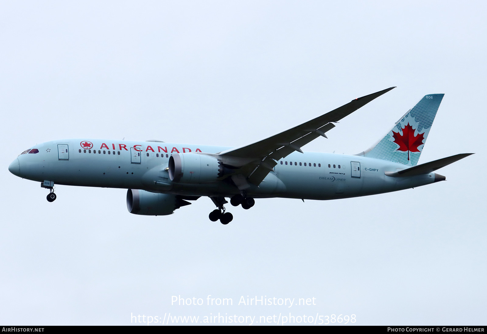 Aircraft Photo of C-GHPY | Boeing 787-8 Dreamliner | Air Canada | AirHistory.net #538698