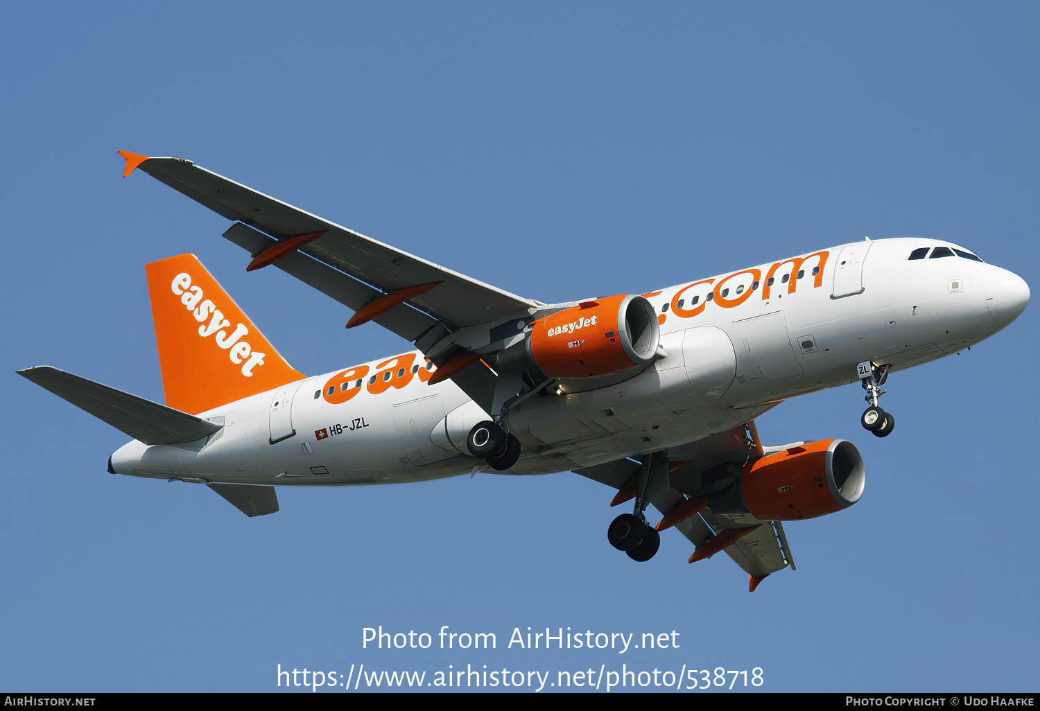 Aircraft Photo of HB-JZL | Airbus A319-111 | EasyJet | AirHistory.net #538718