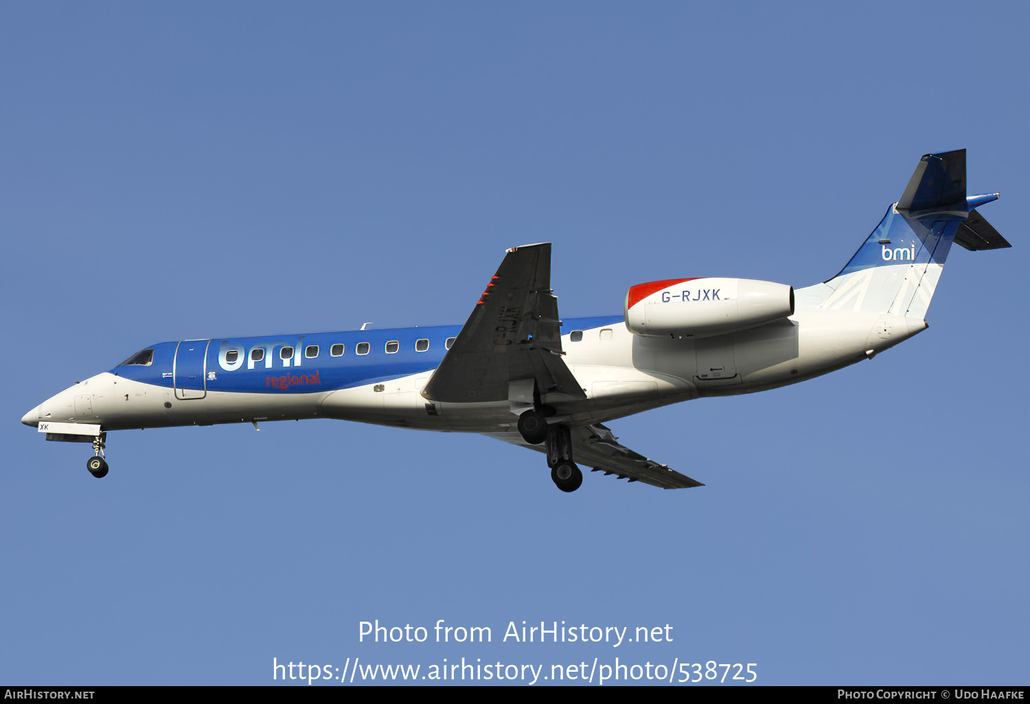 Aircraft Photo of G-RJXK | Embraer ERJ-135LR (EMB-135LR) | BMI Regional | AirHistory.net #538725