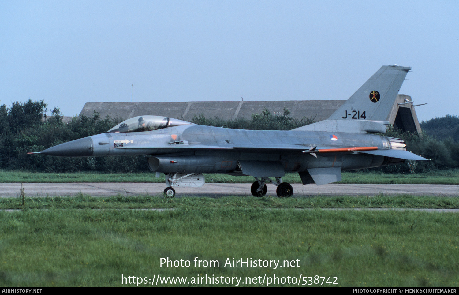 Aircraft Photo of J-214 | General Dynamics F-16A Fighting Falcon | Netherlands - Air Force | AirHistory.net #538742