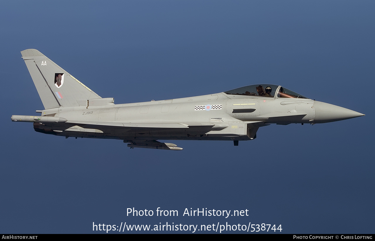 Aircraft Photo of ZJ913 | Eurofighter EF-2000 Typhoon F2 | UK - Air Force | AirHistory.net #538744