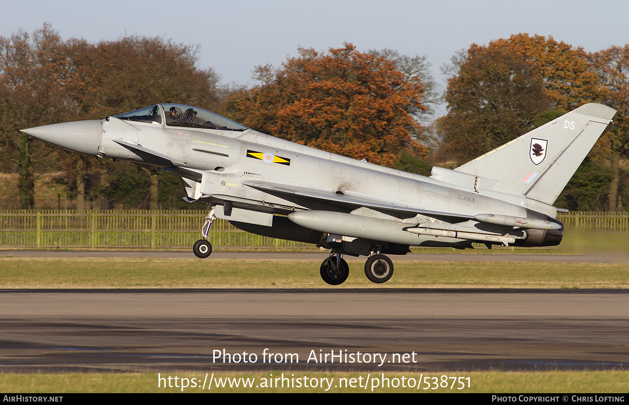 Aircraft Photo of ZJ914 | Eurofighter EF-2000 Typhoon FGR4 | UK - Air Force | AirHistory.net #538751