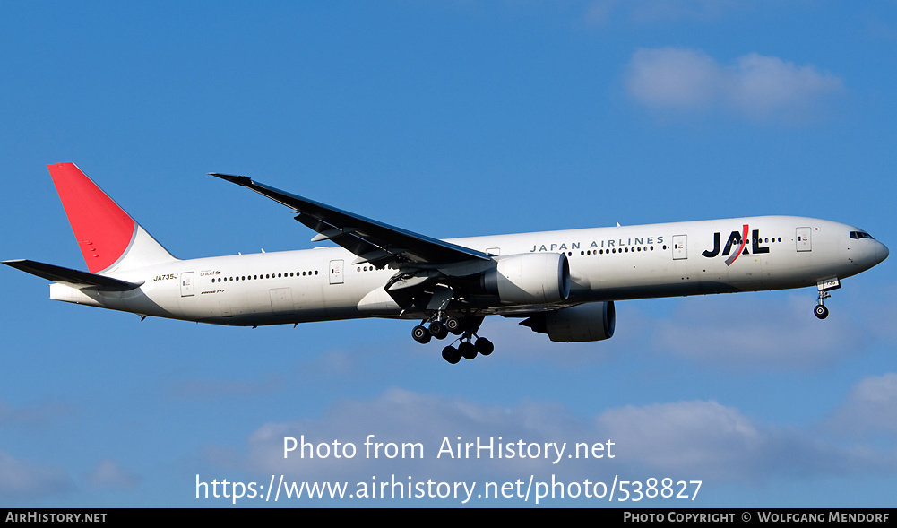 Aircraft Photo of JA735J | Boeing 777-346/ER | Japan Airlines - JAL | AirHistory.net #538827