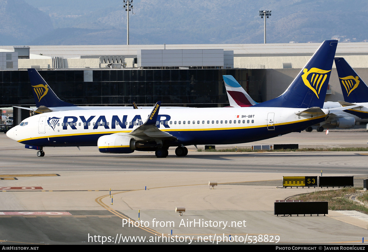 Aircraft Photo of 9H-QBT | Boeing 737-8AS | Ryanair | AirHistory.net #538829