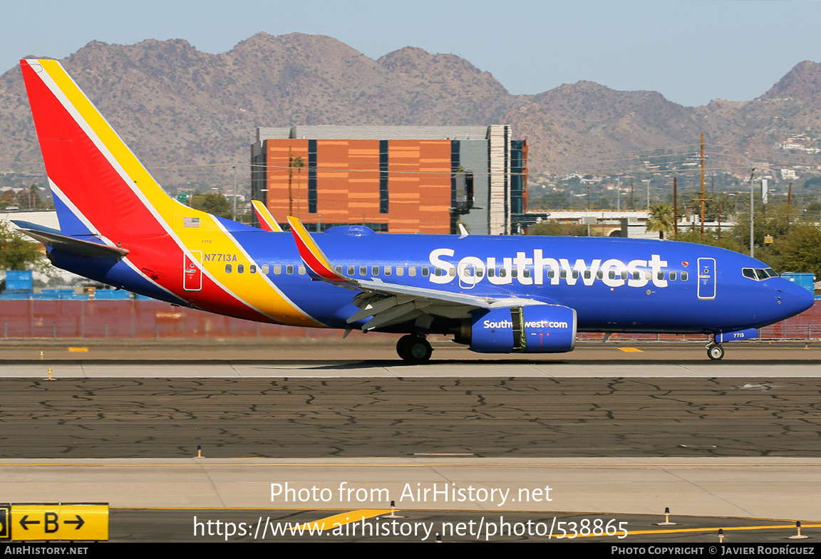 Aircraft Photo of N7713A | Boeing 737-7BD | Southwest Airlines | AirHistory.net #538865