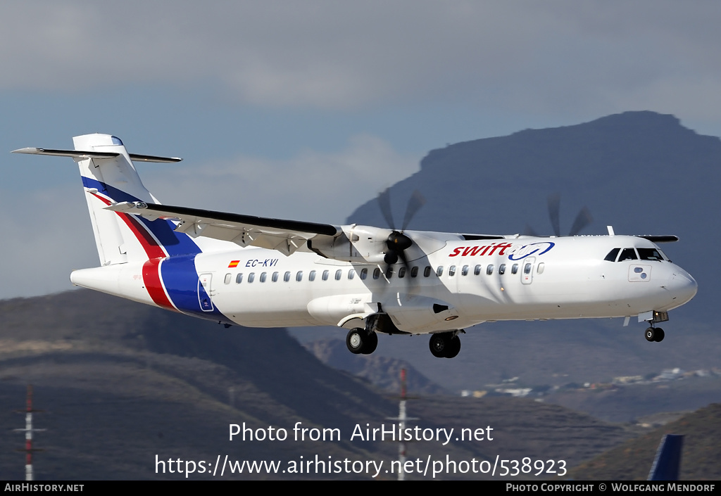 Aircraft Photo of EC-KVI | ATR ATR-72-500 (ATR-72-212A) | Swiftair | AirHistory.net #538923