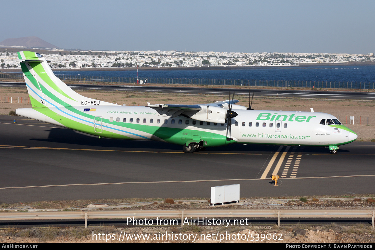 Aircraft Photo of EC-MSJ | ATR ATR-72-600 (ATR-72-212A) | Binter Canarias | AirHistory.net #539062