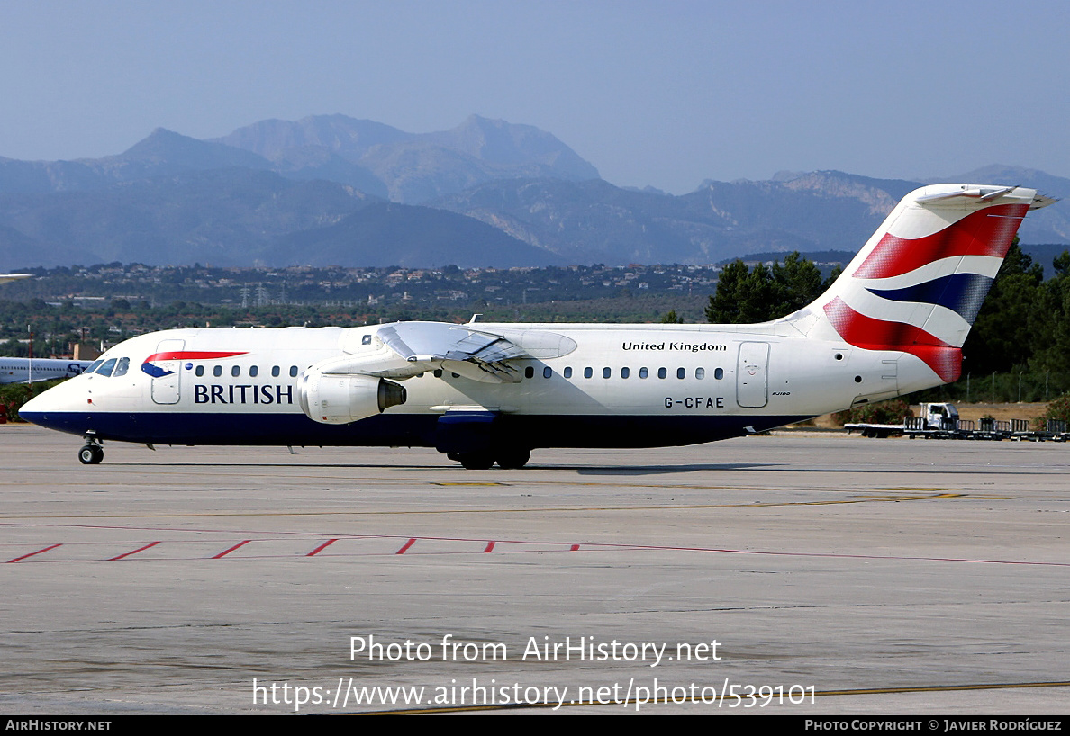 Aircraft Photo of G-CFAE | BAE Systems Avro 146-RJ100 | British Airways | AirHistory.net #539101