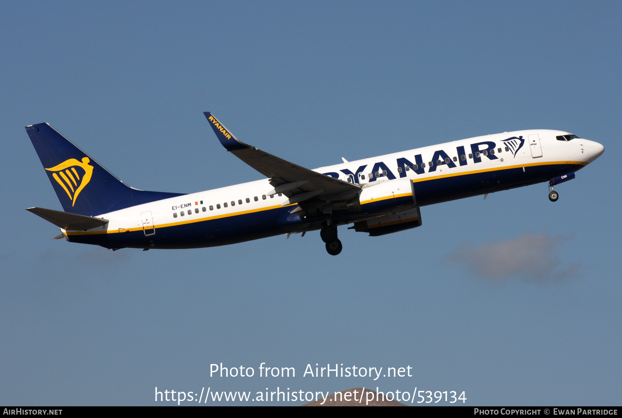 Aircraft Photo of EI-ENM | Boeing 737-8AS | Ryanair | AirHistory.net #539134