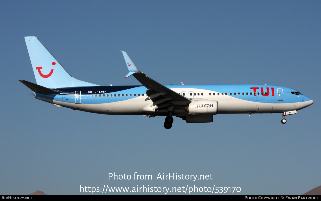 Aircraft Photo of G-TAWH | Boeing 737-8K5 | TUI | AirHistory.net #539170