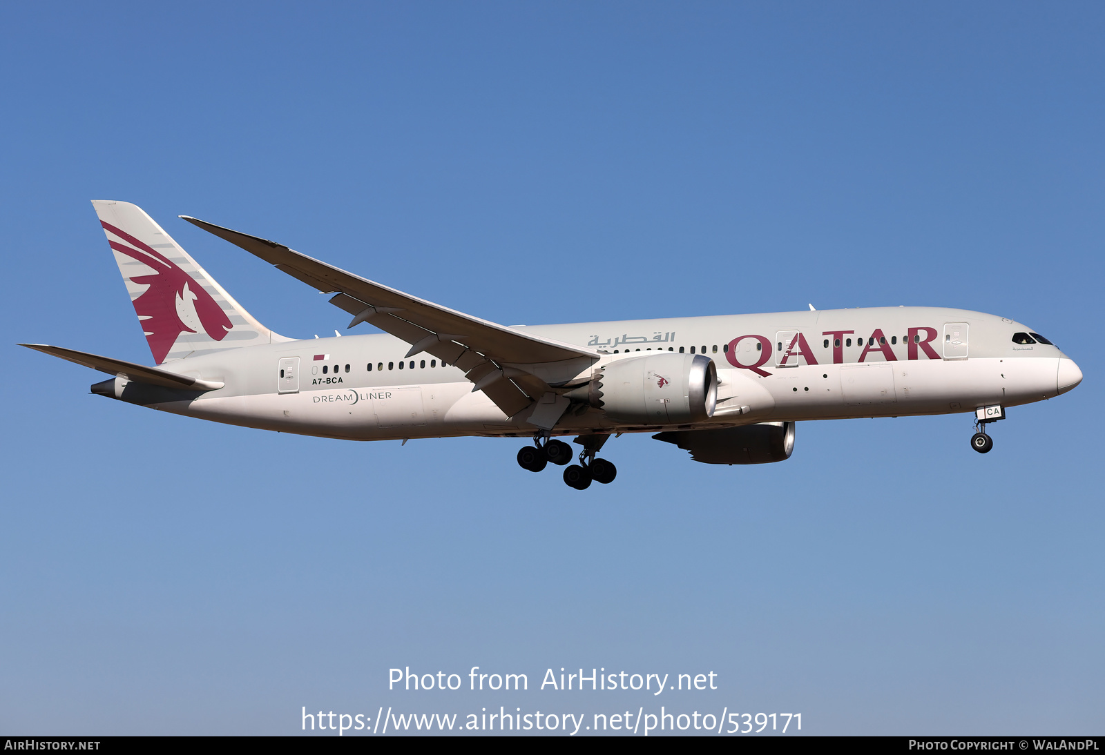 Aircraft Photo of A7-BCA | Boeing 787-8 Dreamliner | Qatar Airways | AirHistory.net #539171