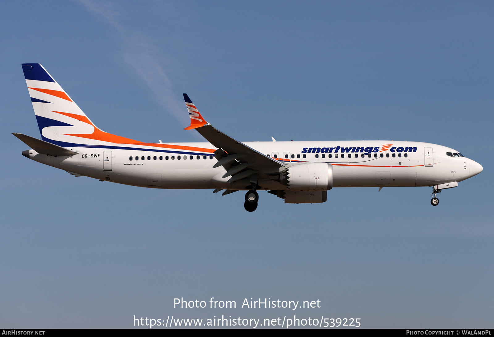 Aircraft Photo of OK-SWF | Boeing 737-8 Max 8 | Smartwings | AirHistory.net #539225