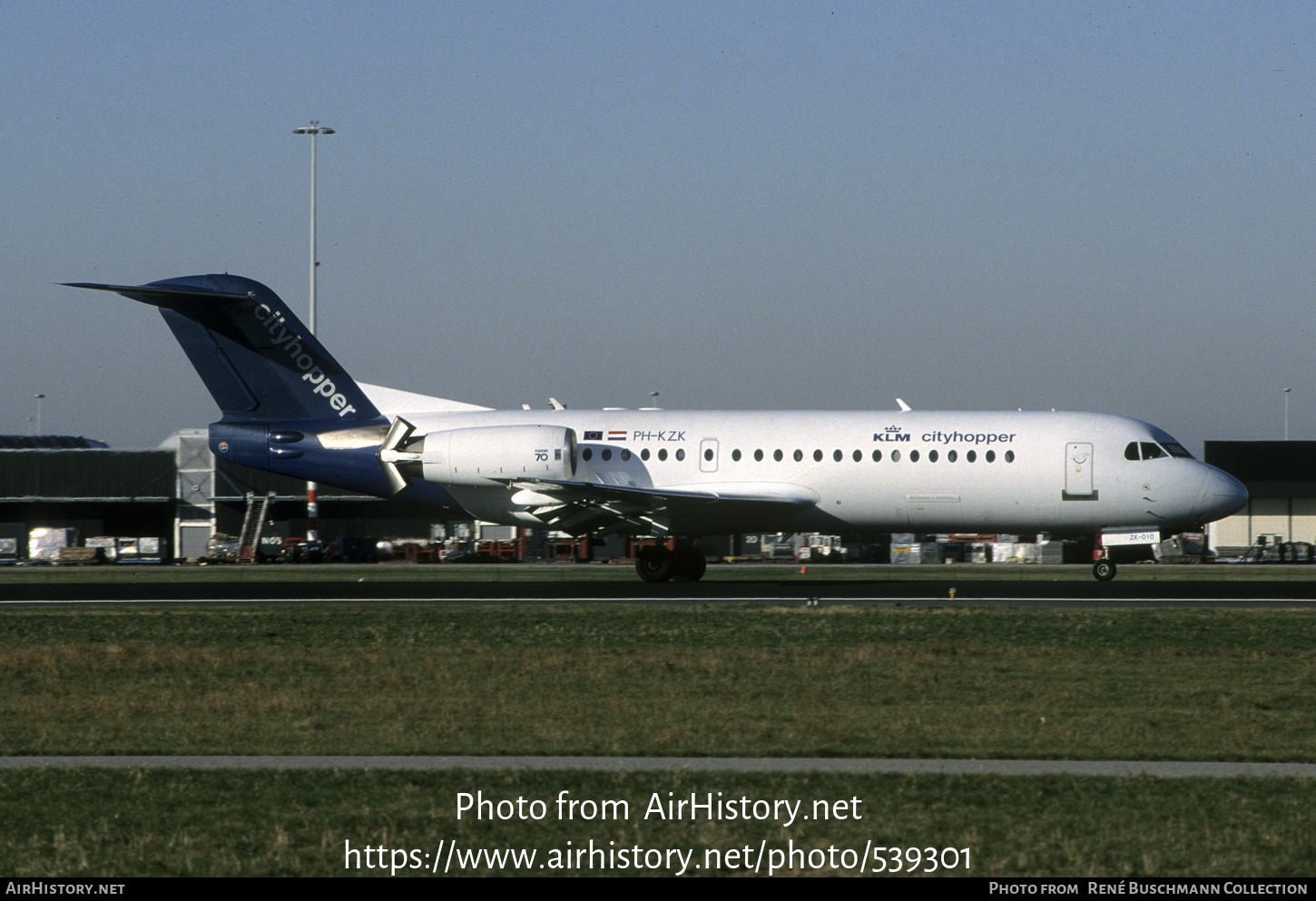 Aircraft Photo of PH-KZK | Fokker 70 (F28-0070) | KLM Cityhopper | AirHistory.net #539301