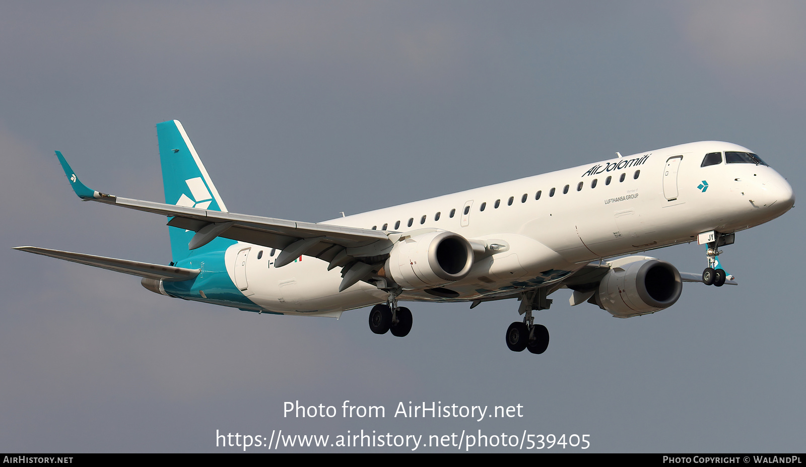 Aircraft Photo of I-ADJY | Embraer 195LR (ERJ-190-200LR) | Air Dolomiti | AirHistory.net #539405