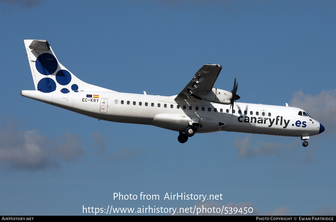 Aircraft Photo of EC-KRY | ATR ATR-72-500 (ATR-72-212A) | Canaryfly | AirHistory.net #539450