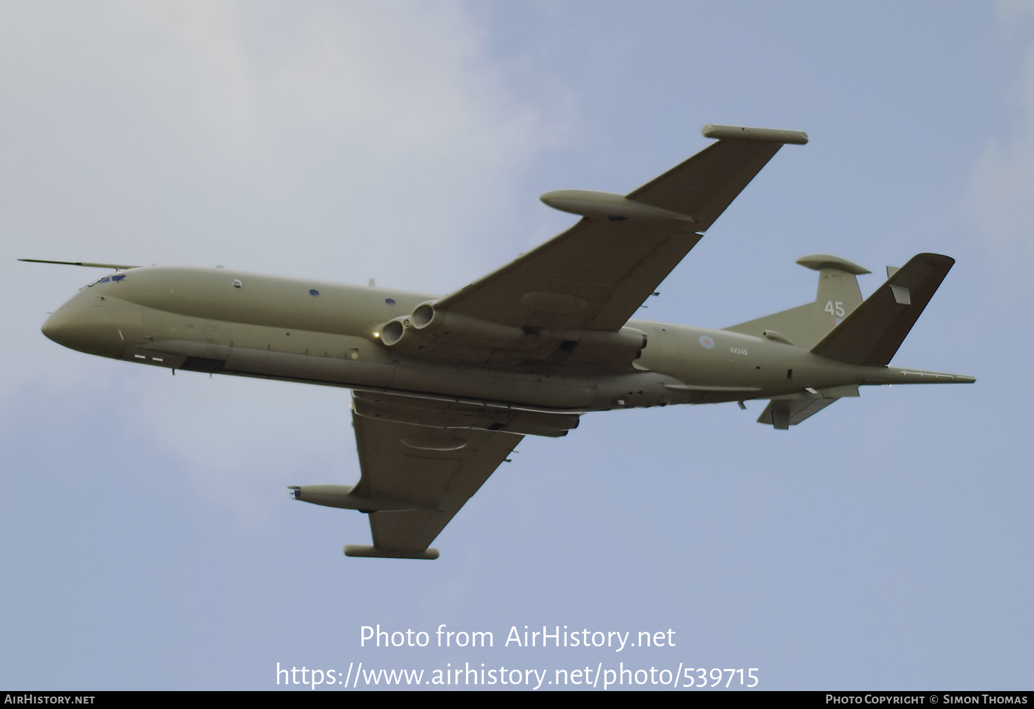 Aircraft Photo of XV245 | Hawker Siddeley HS-801 Nimrod MR.2P | UK - Air Force | AirHistory.net #539715