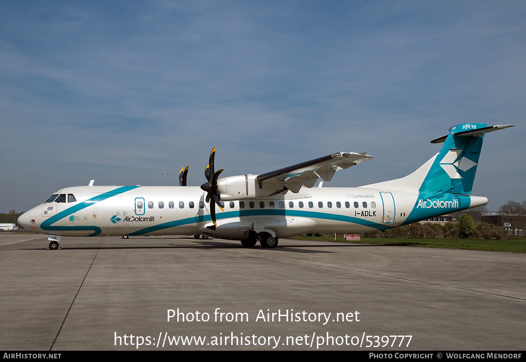 Aircraft Photo of I-ADLK | ATR ATR-72-500 (ATR-72-212A) | Air Dolomiti | AirHistory.net #539777