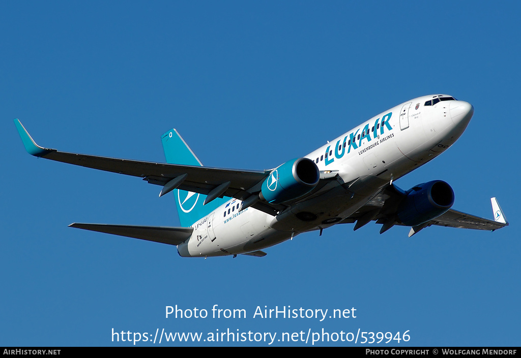 Aircraft Photo of LX-LGQ | Boeing 737-7C9 | Luxair | AirHistory.net #539946