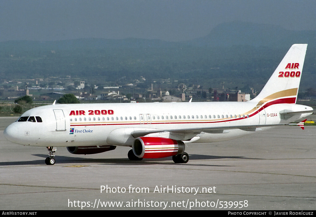 Aircraft Photo of G-OOAA | Airbus A320-231 | Air 2000 | AirHistory.net #539958