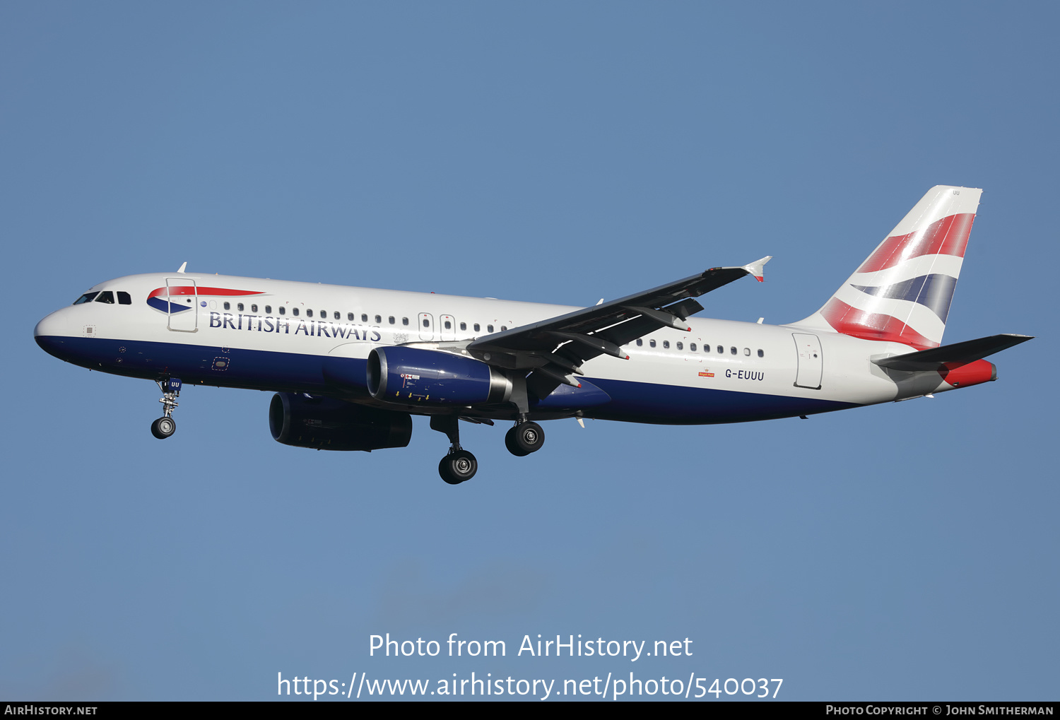 Aircraft Photo of G-EUUU | Airbus A320-232 | British Airways | AirHistory.net #540037