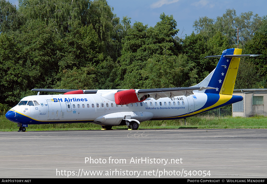 Aircraft Photo of E7-AAE | ATR ATR-72-212 | B & H Airlines | AirHistory.net #540054