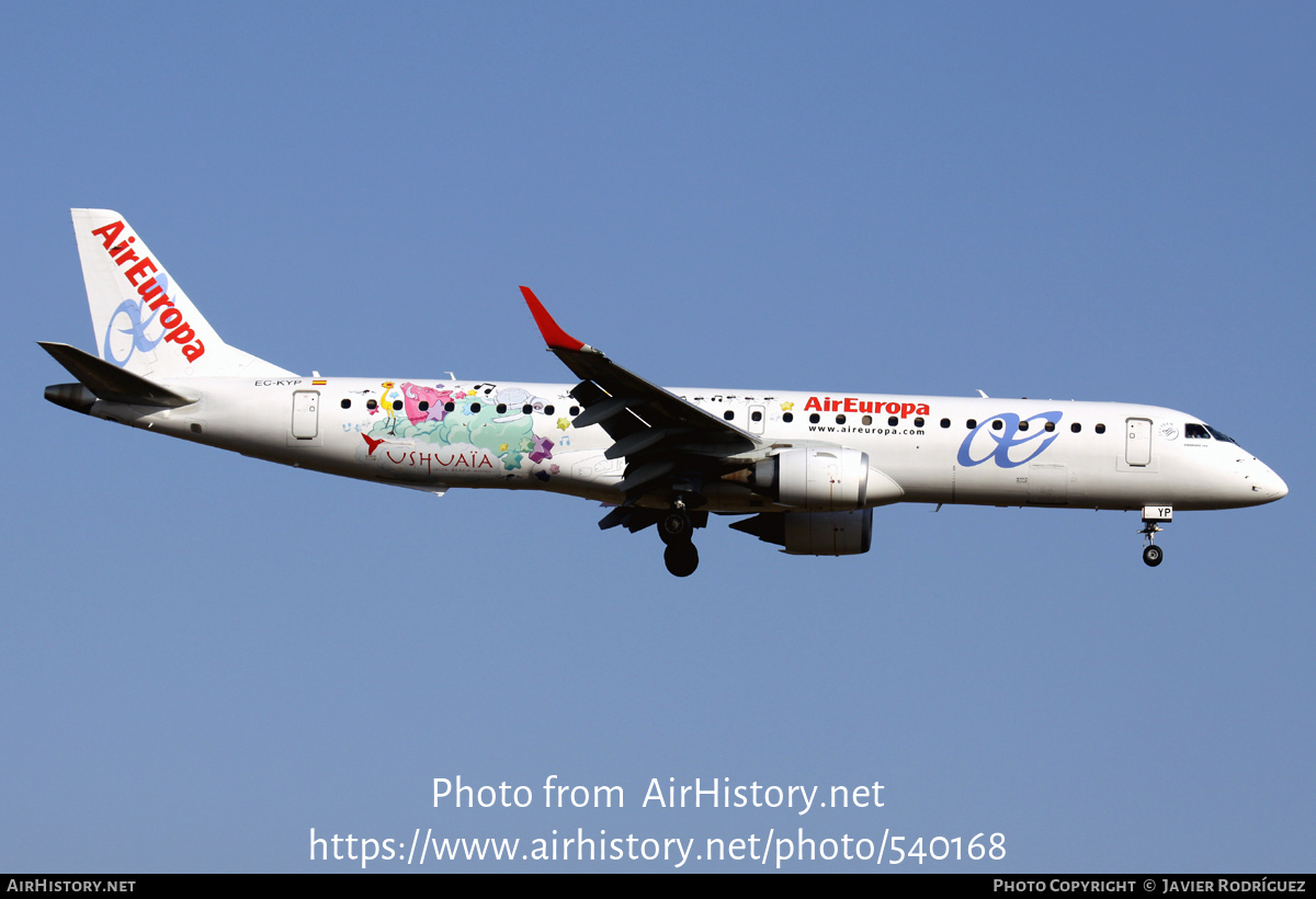 Aircraft Photo of EC-KYP | Embraer 195LR (ERJ-190-200LR) | Air Europa | AirHistory.net #540168