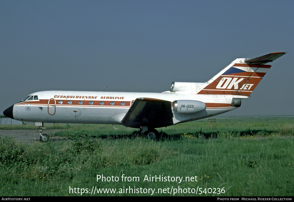 Aircraft Photo of OK-EED | Yakovlev Yak-40 | ČSA - Československé Aerolinie - Czechoslovak Airlines | AirHistory.net #540236