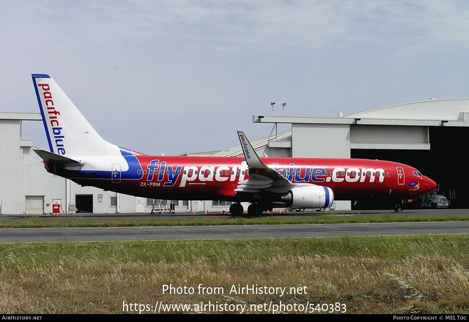 Aircraft Photo of ZK-PBM | Boeing 737-8FE | Pacific Blue Airlines | AirHistory.net #540383