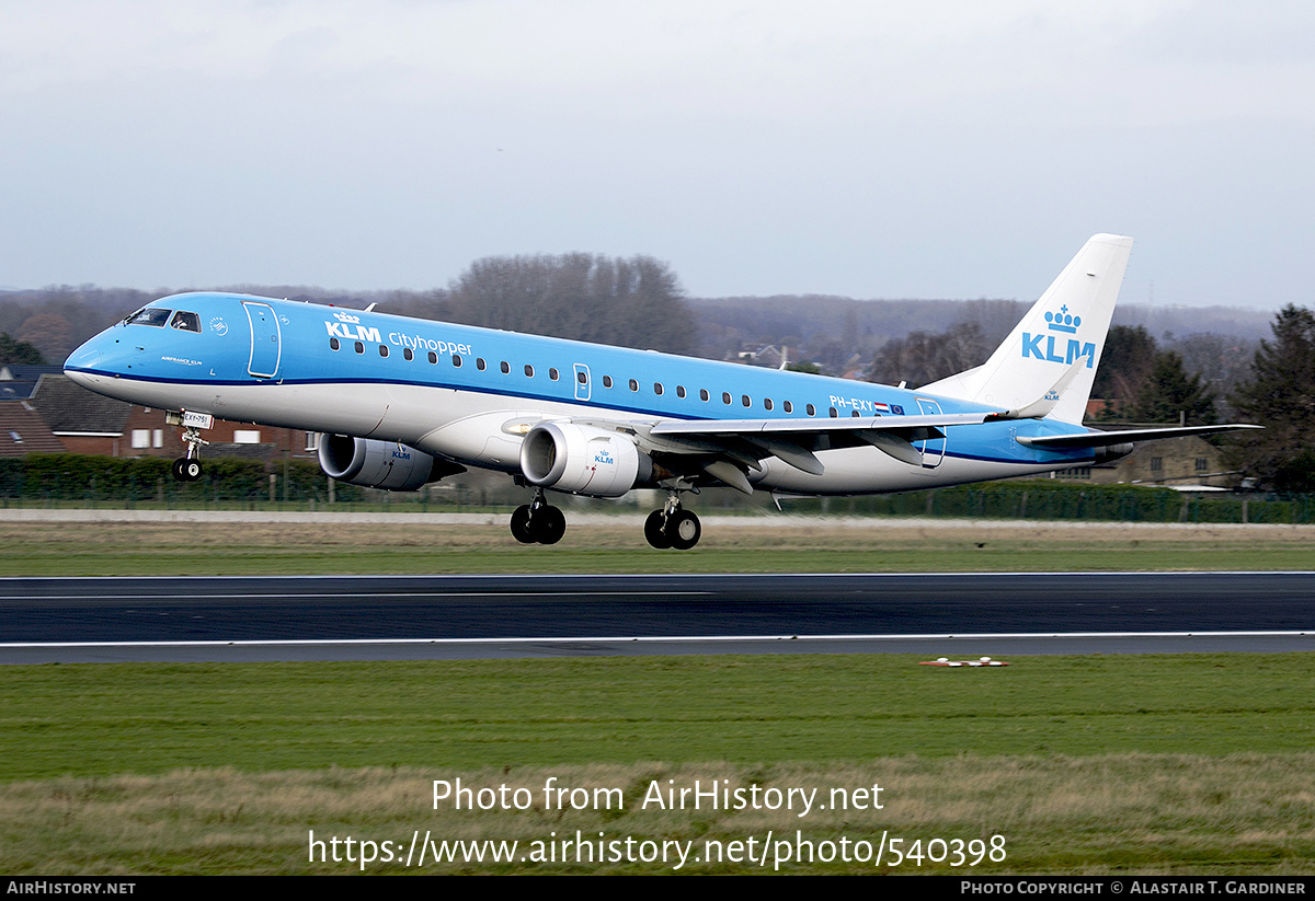 Aircraft Photo of PH-EXY | Embraer 190STD (ERJ-190-100STD) | KLM Cityhopper | AirHistory.net #540398