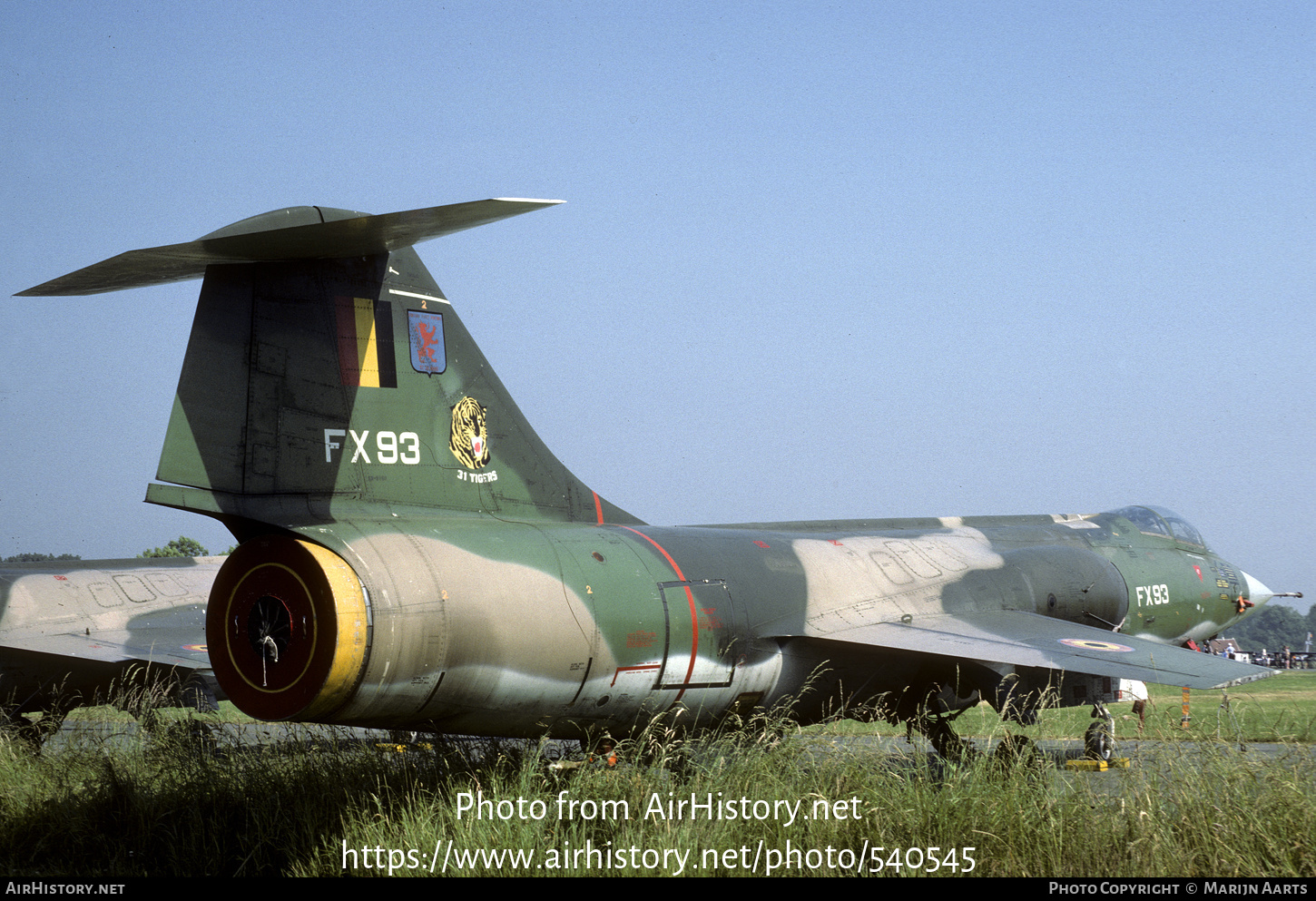 Aircraft Photo of FX93 | Lockheed F-104G Starfighter | Belgium - Air Force | AirHistory.net #540545