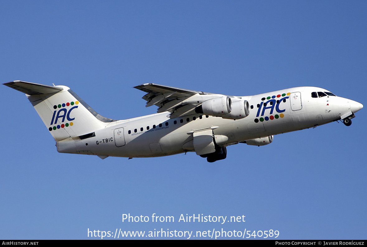 Aircraft Photo of G-TBIC | British Aerospace BAe-146-200A | IAC - Integrated Aviation Consortium | AirHistory.net #540589