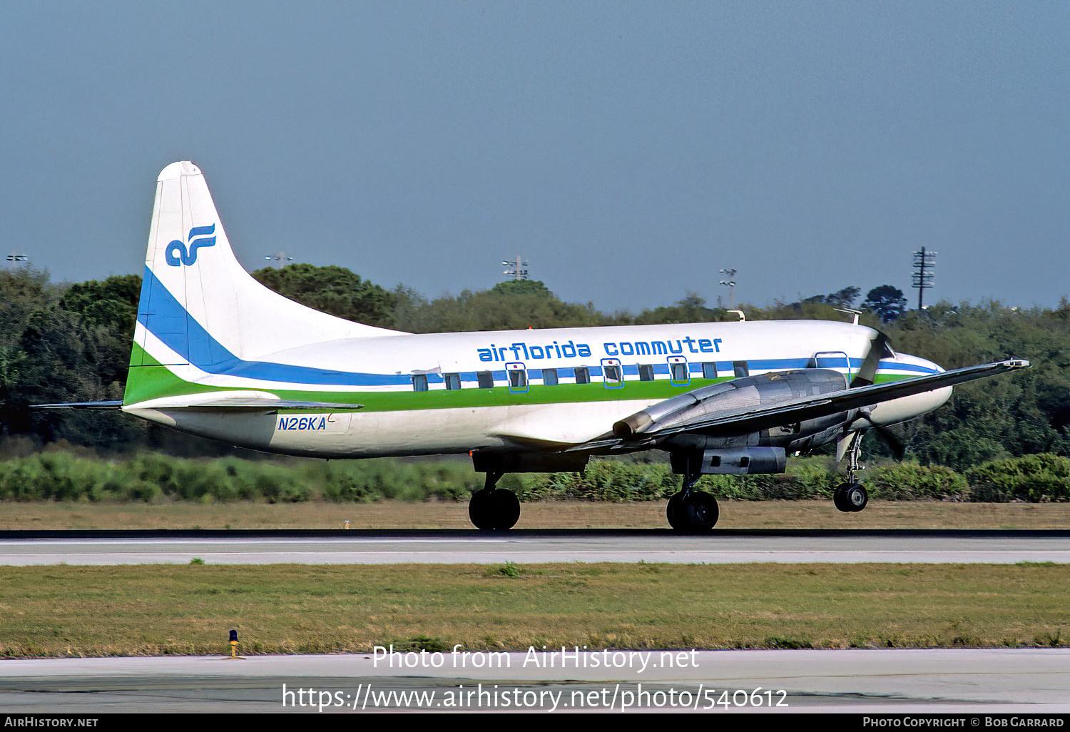 Aircraft Photo of N26KA | Convair 580 | Air Florida Commuter | AirHistory.net #540612